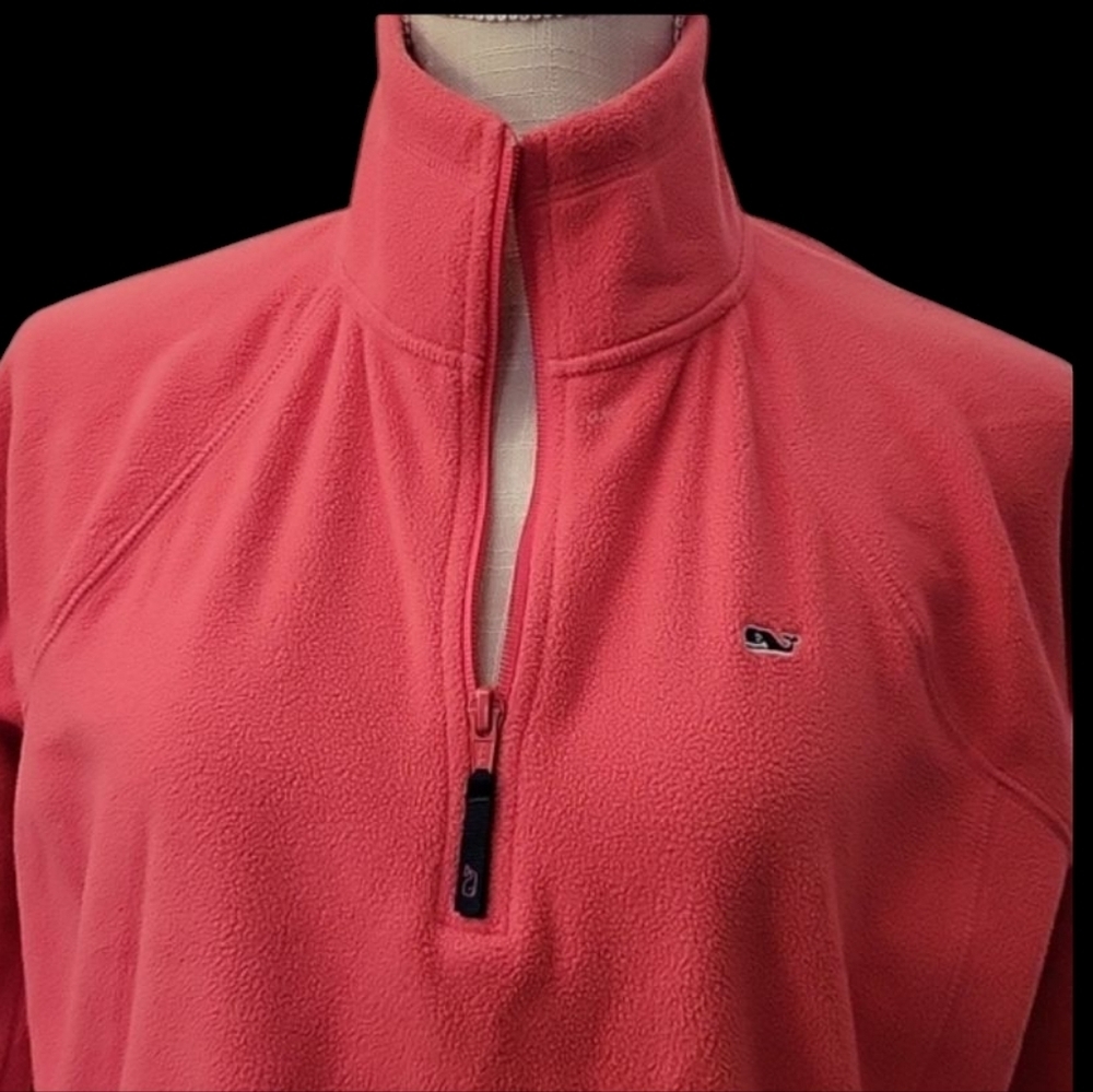 Vinyard Vines Pink Quarter-Zip Pullover - Picture 3 of 4